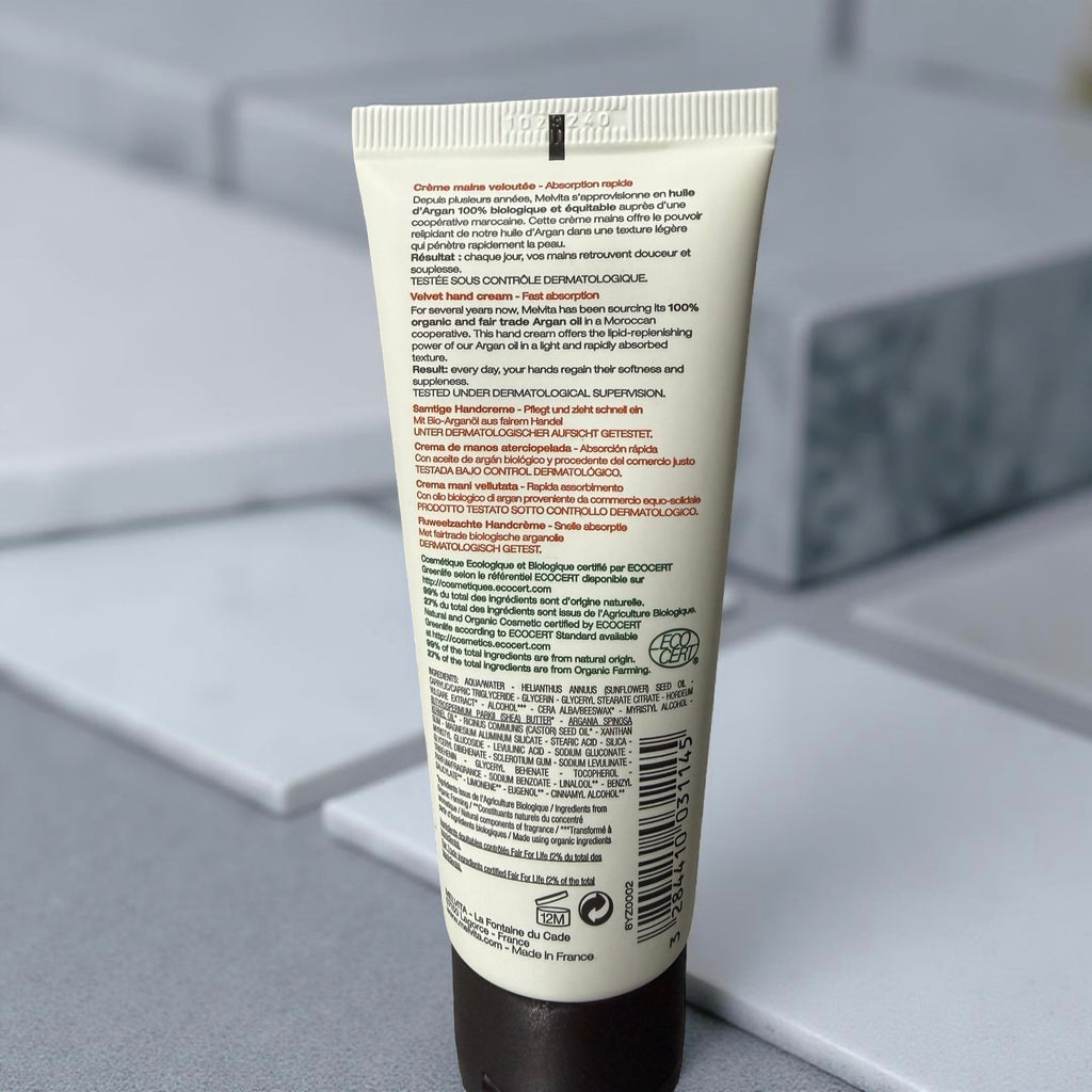 Crème à l'huile d'argan pour mains Bio 75 Ml