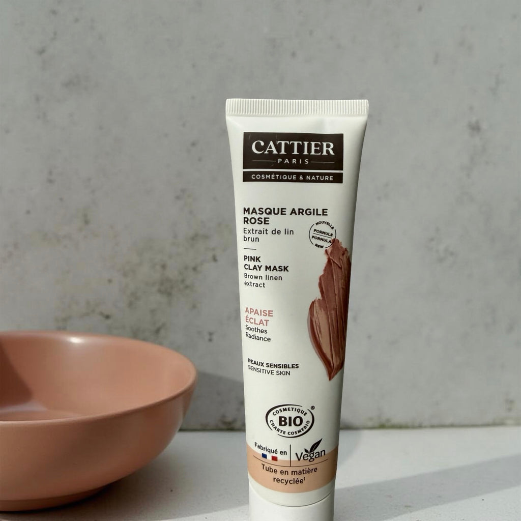 Cattier Masque Argile Rose Peaux Sensibles Bio - 100 ML