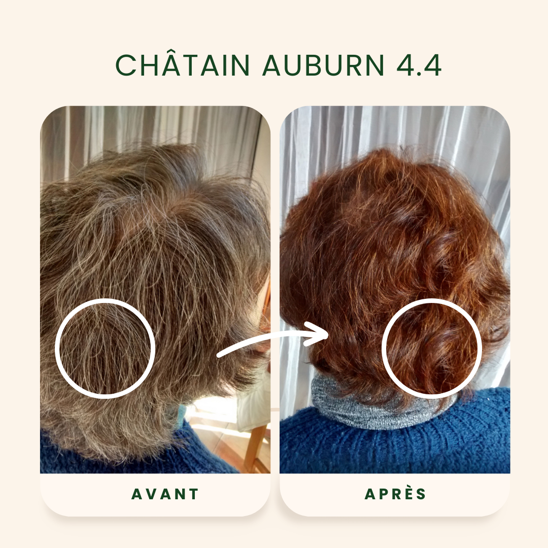 EMBLICA - Coloration végétale 4.4 Châtain Auburn 100 g Bio