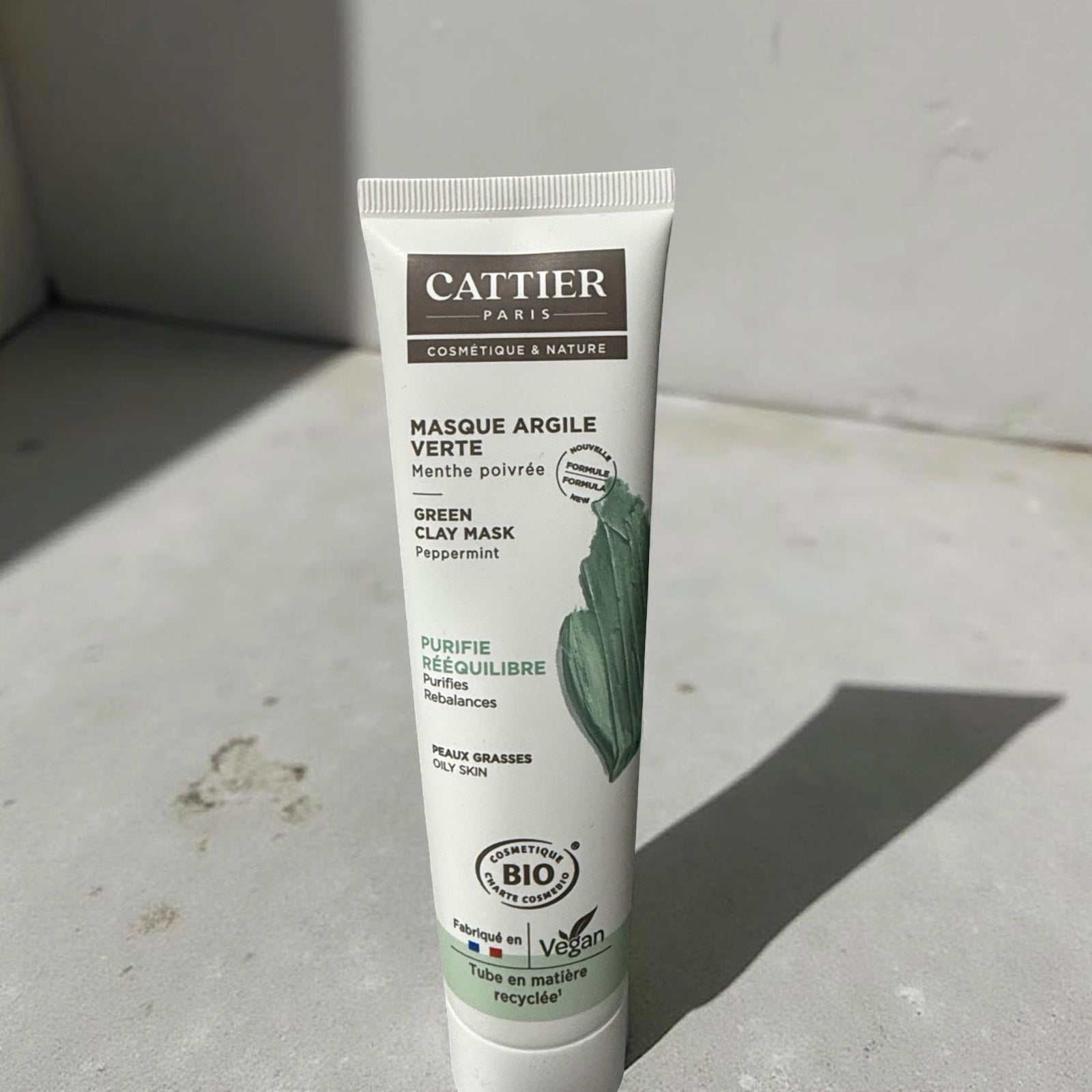 Cattier Masque Argile Verte Menthe 100 ml Bio