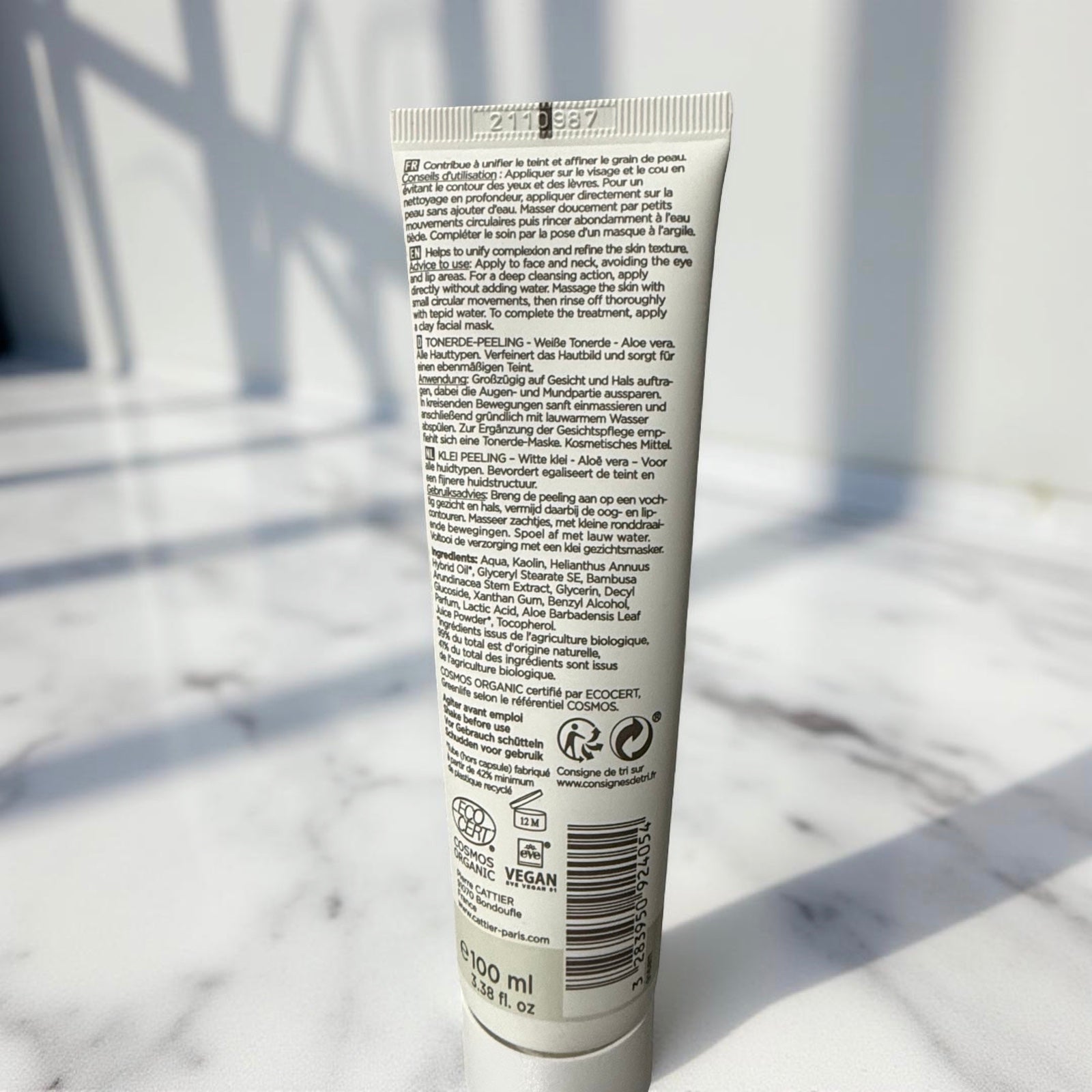 Gommage Argile Blanche Cattier 100ml Bio