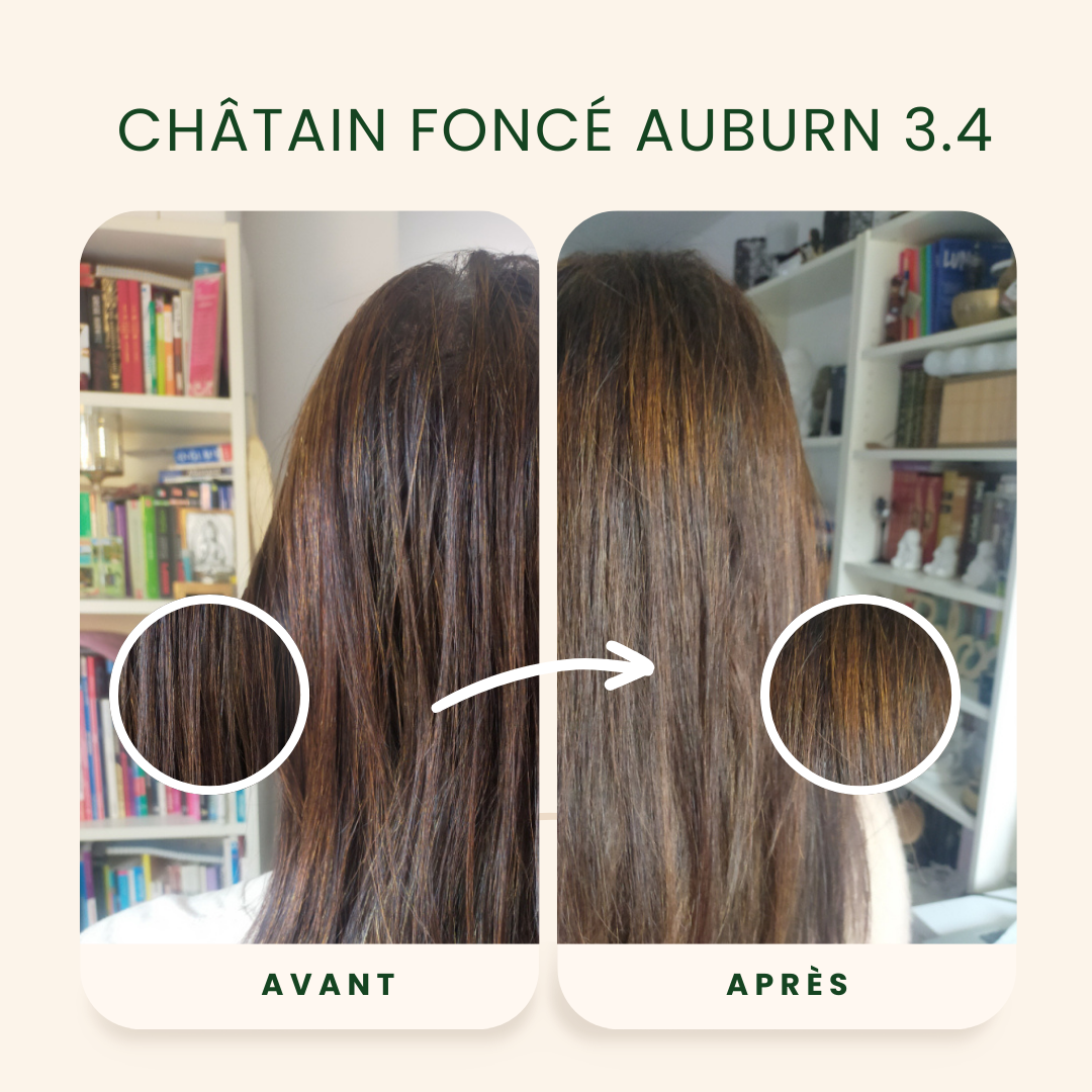 EMBLICA - Coloration végétale 3.4 Châtain Foncé Auburn 100 g Bio