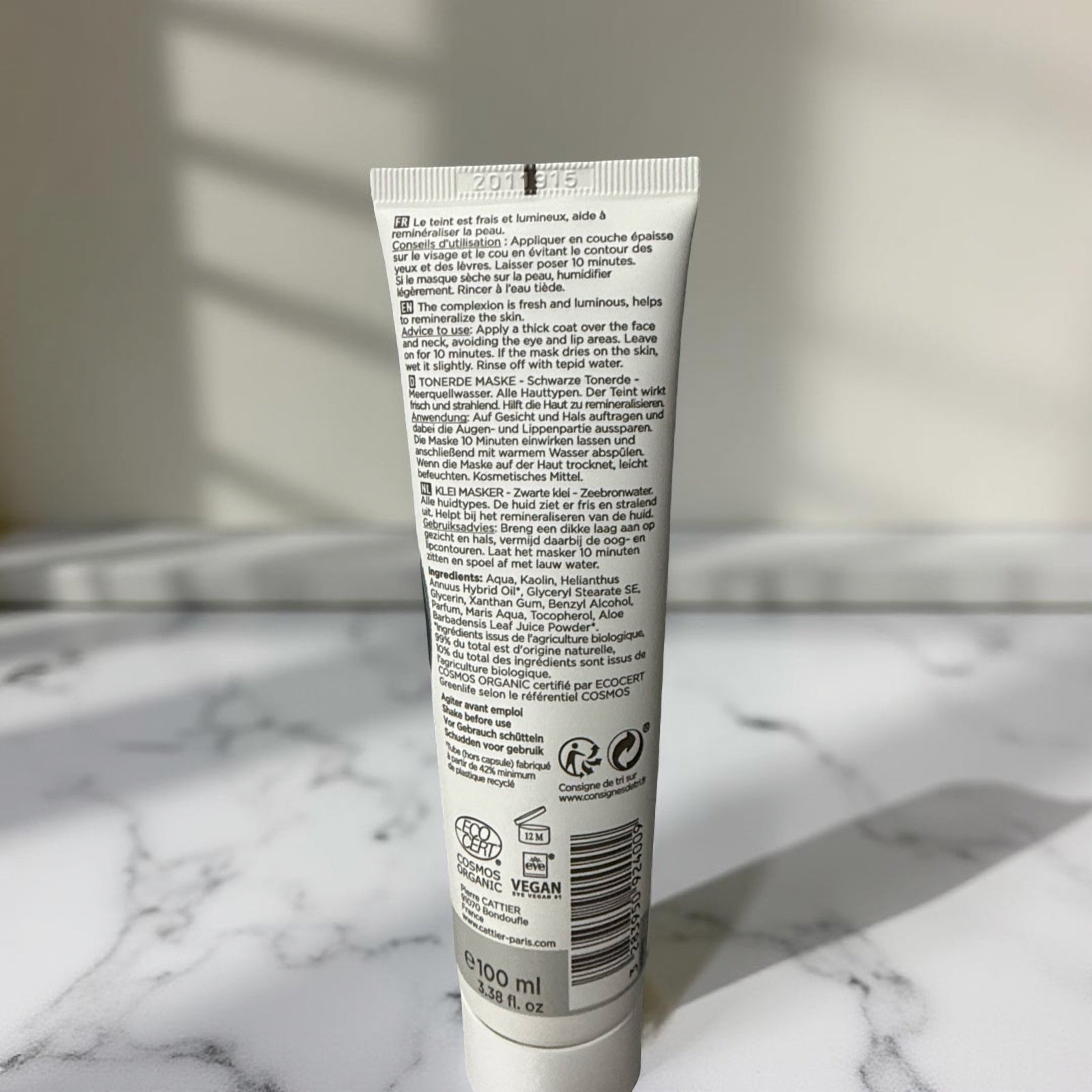 Cattier Masque Argile Noire Bio 100 ml