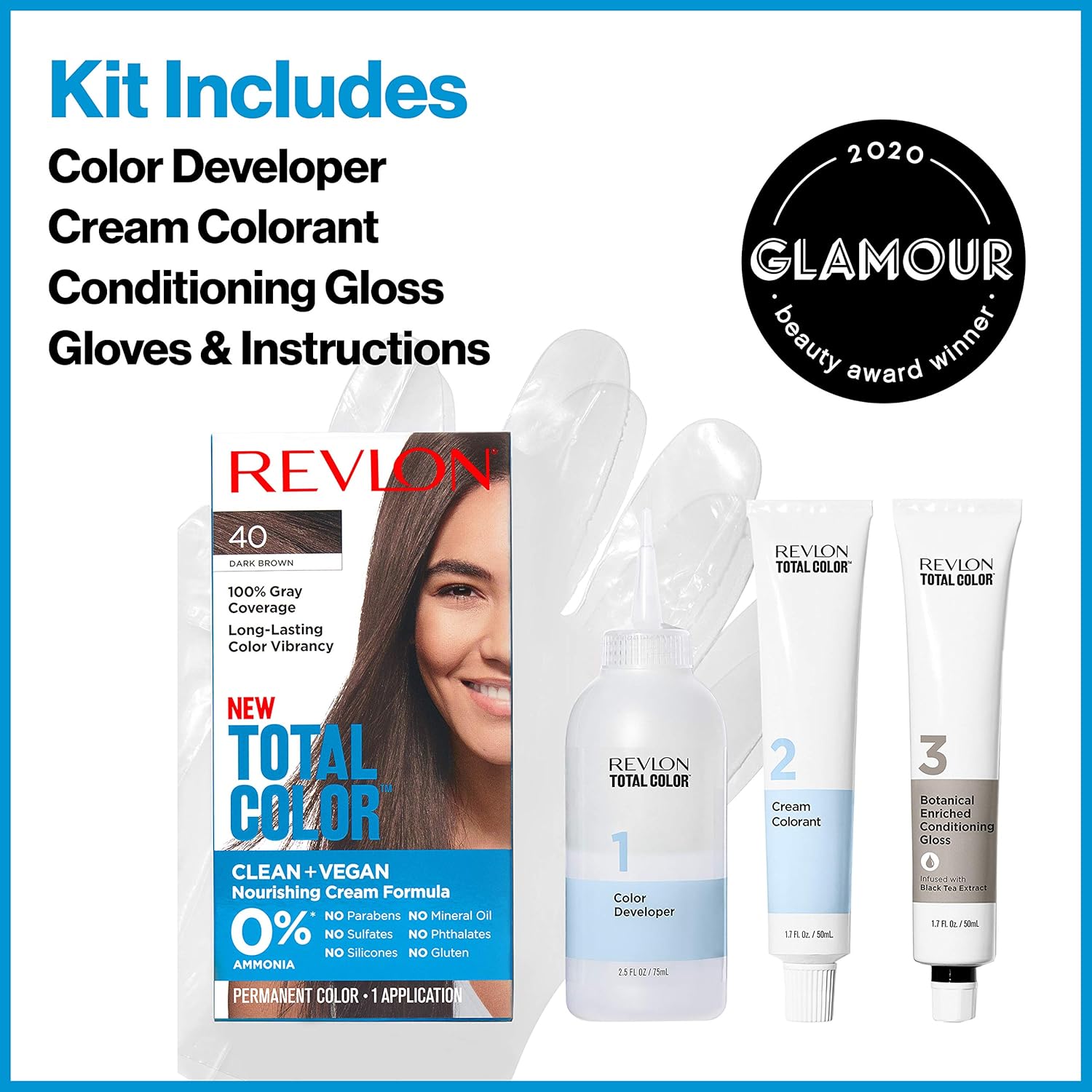 Revlon Total Color Coloration Permanente Clean & Vegan N°60