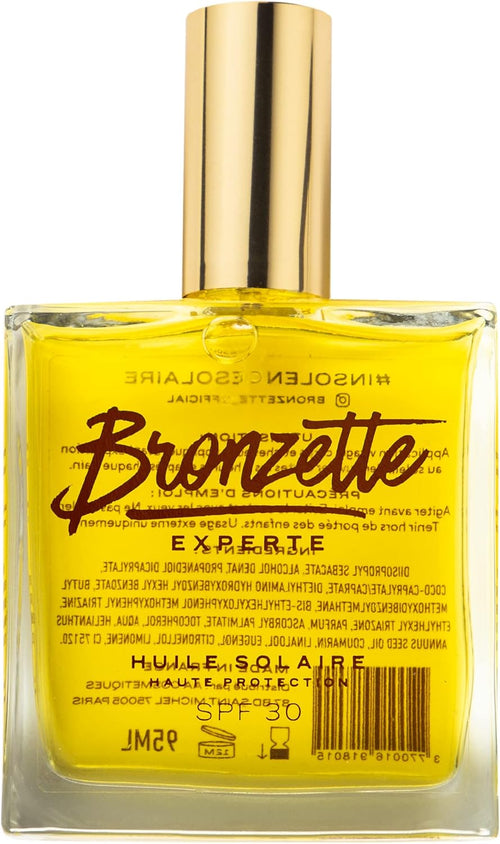 Bronzette Experte Huile solaire Haute Protection - SPF 30 - Visage et Corps 95 ML